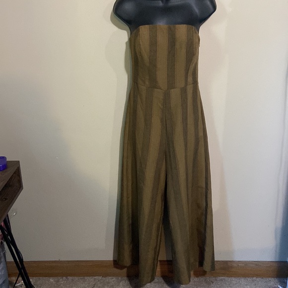 UO Striped Strapless Jumpsuit Small - Picture 3 of 14